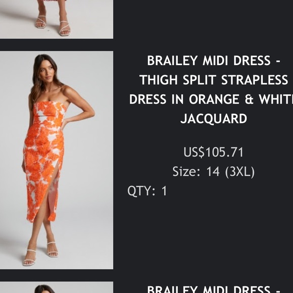 STRAPLESS MIDI DRESS - Picture 3 of 3